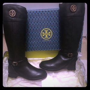 Tory Burch Lugged Sole Riding Boots